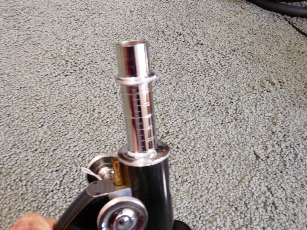 BAKER MICROSCOPE W CASE AND LENSES 4- 879