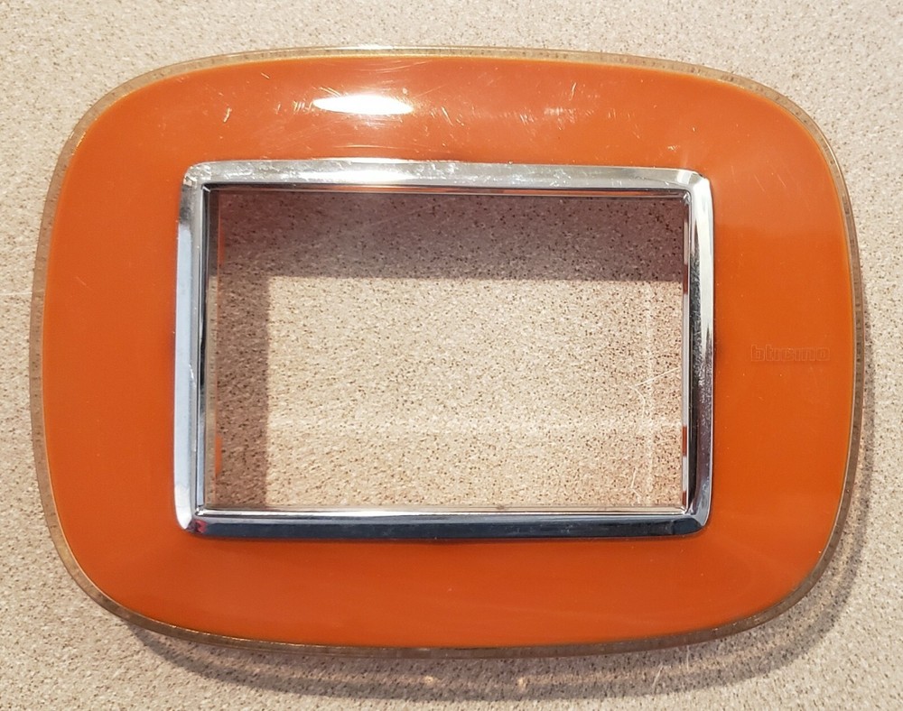Bticino HB4803DR Elliptical Cover Plate 3 Modules Orange Liquid