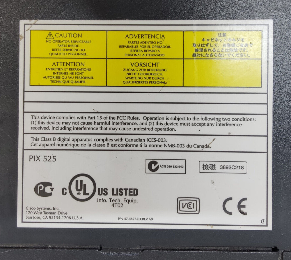 Cisco Secure PIX 525 Secure Firewall