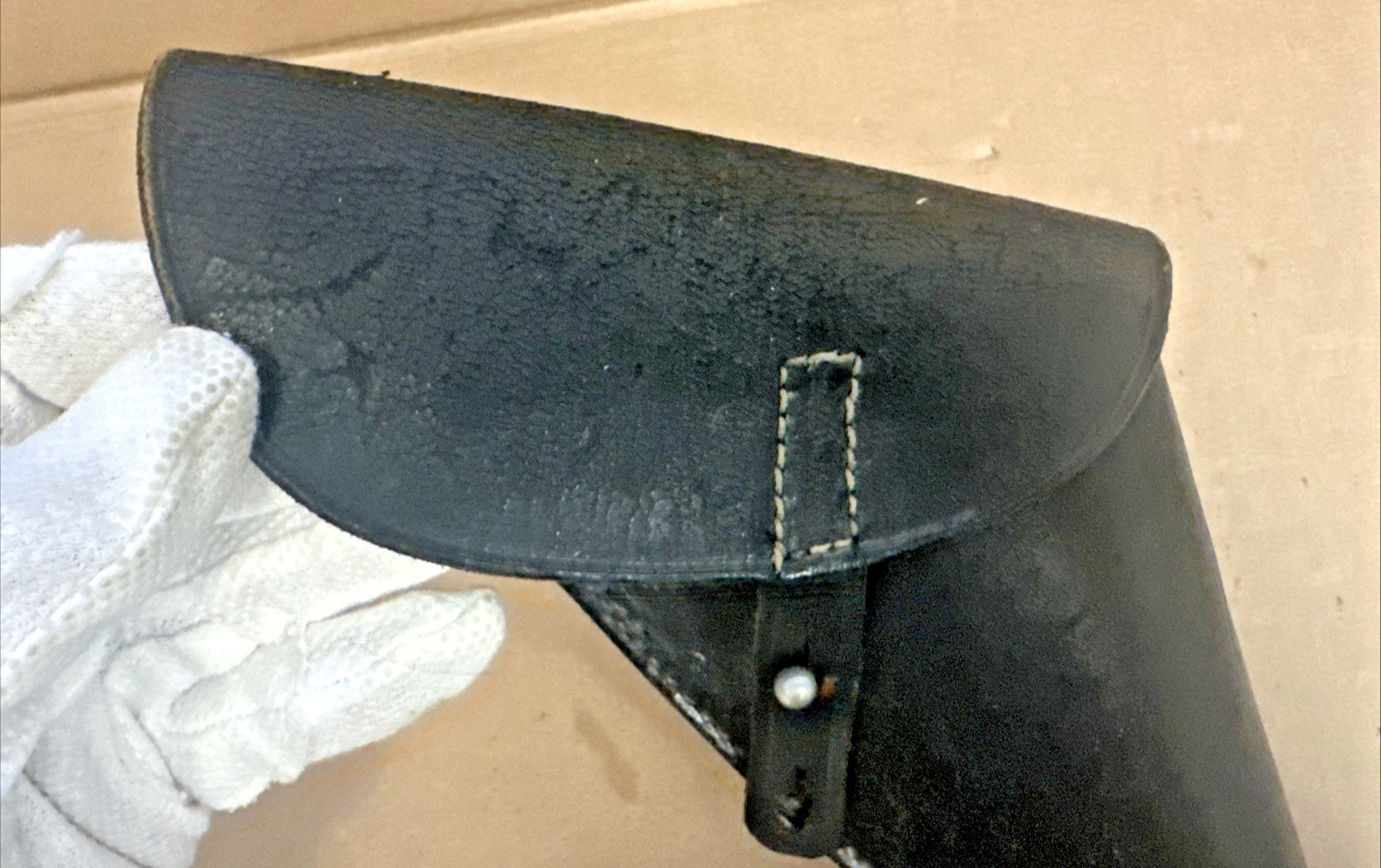 Vintage Replica of US Civil War Revolver Pistol Gun Leather Holster Viking RH