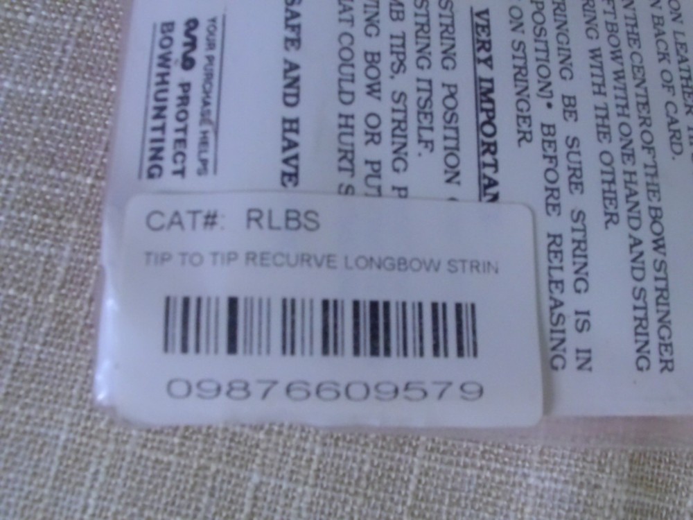 Bateman Traditional Recurve or Longbow Stringer Tip to Tip Leather bow Stringer