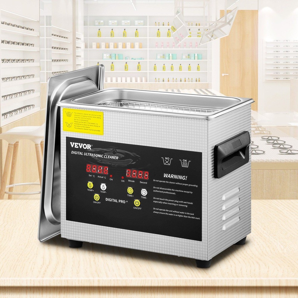 3L Digital Ultrasonic Cleaner 40kHz 120W 200W Heat Built-in Timer Function