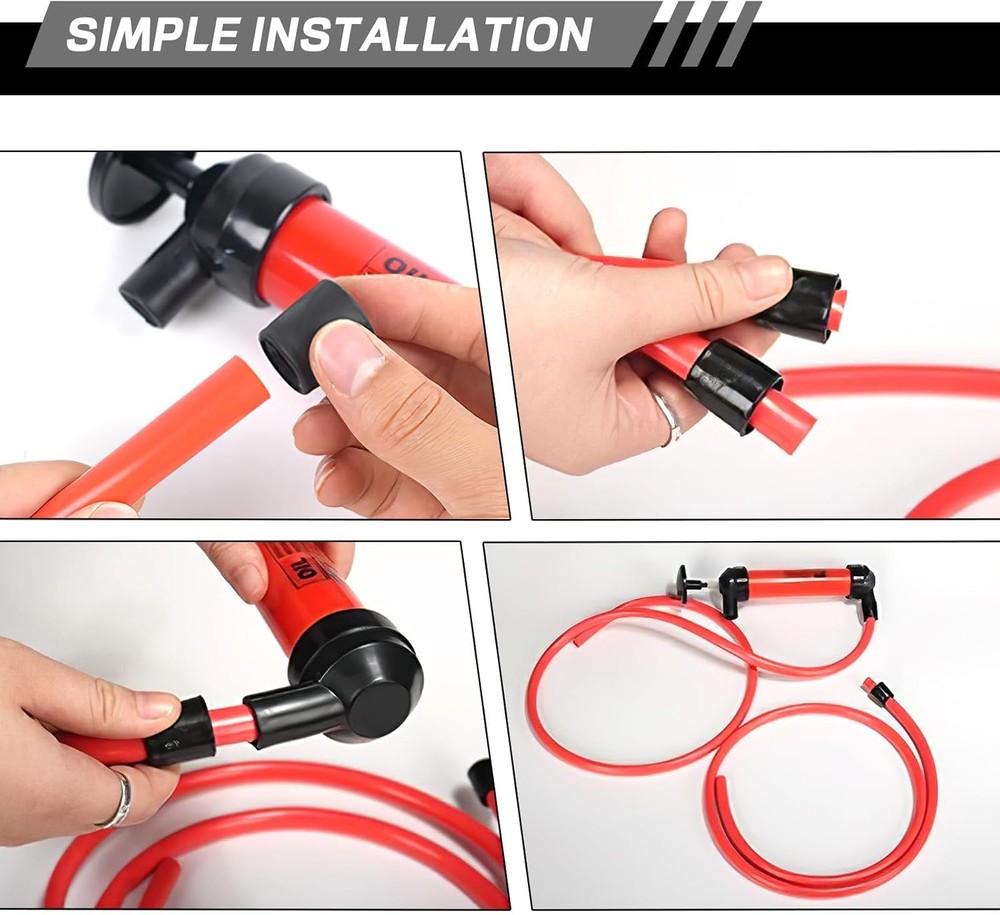 Multi-Use Siphon Fuel Transfer Pump, Fluid Extractor Siphon Transfer Pump Kit fo
