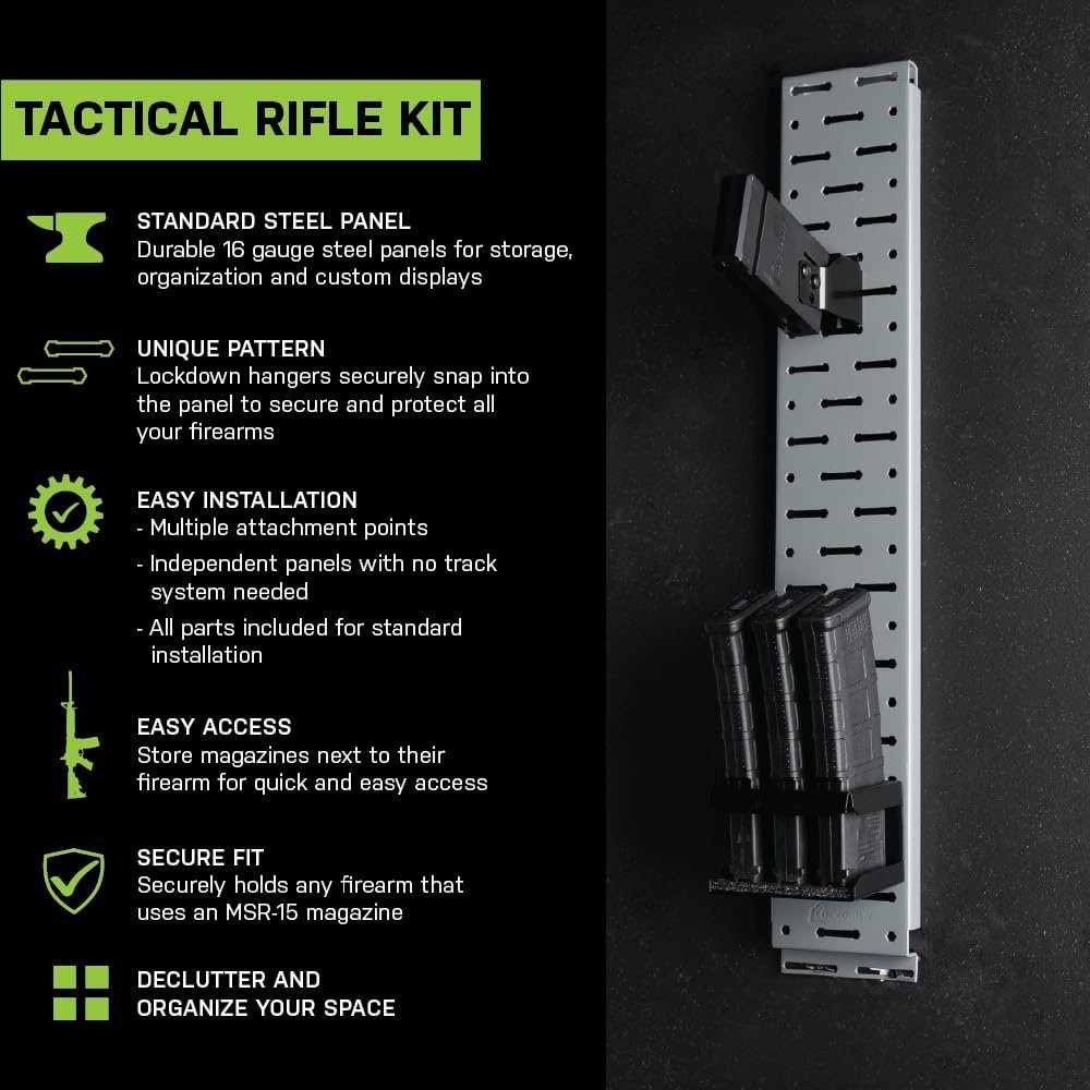 Lockdown Securewall Tactical Rifle Kit with Narrow Securewall Panel, Mag...