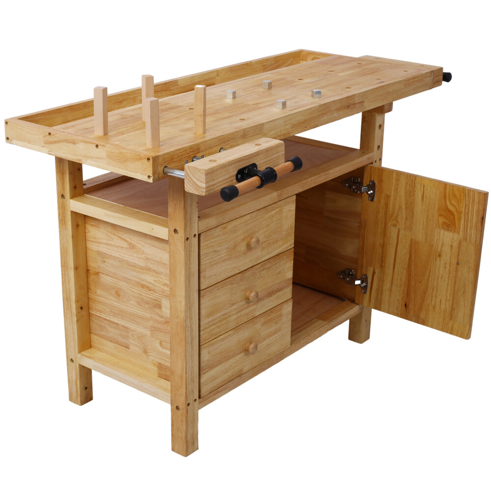 Wooden Workbench for Garage Workshop and Home