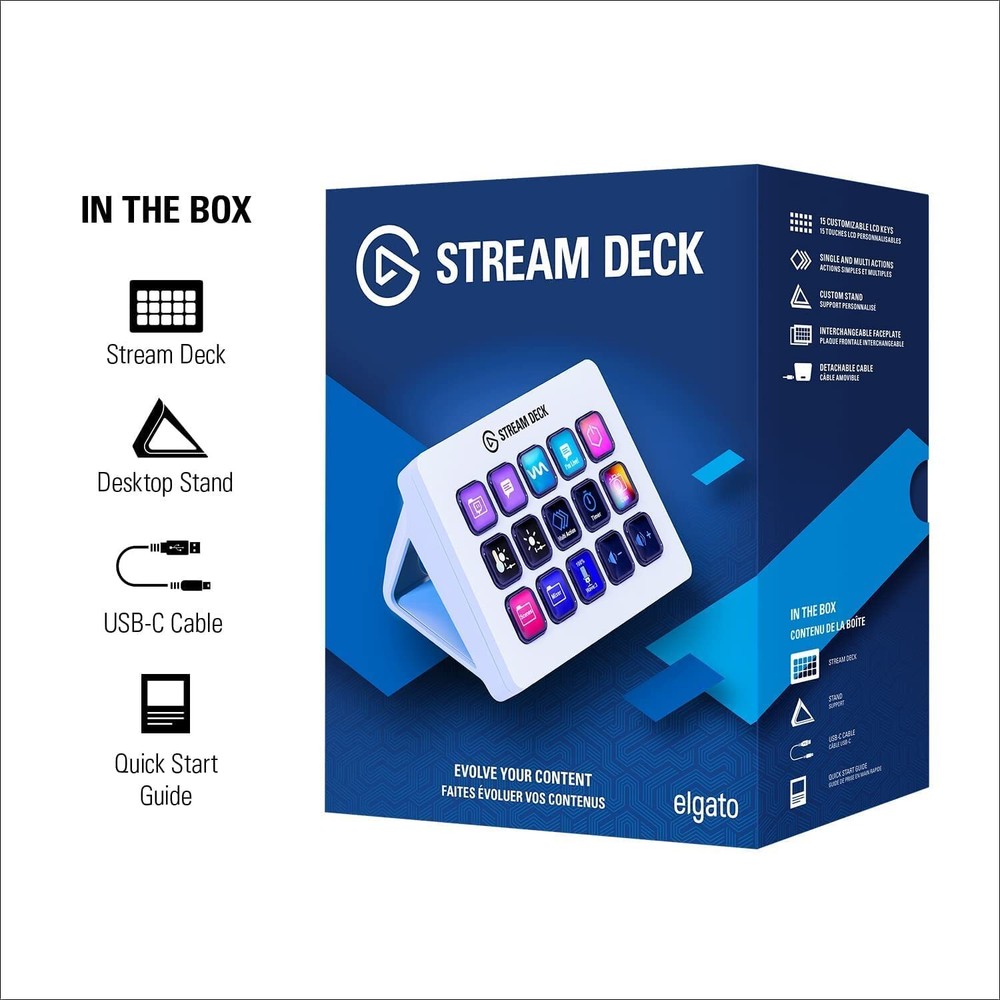15 Keys (MK.2 ) White Studio Controller Stream Deck MK.2 White Studio Controller