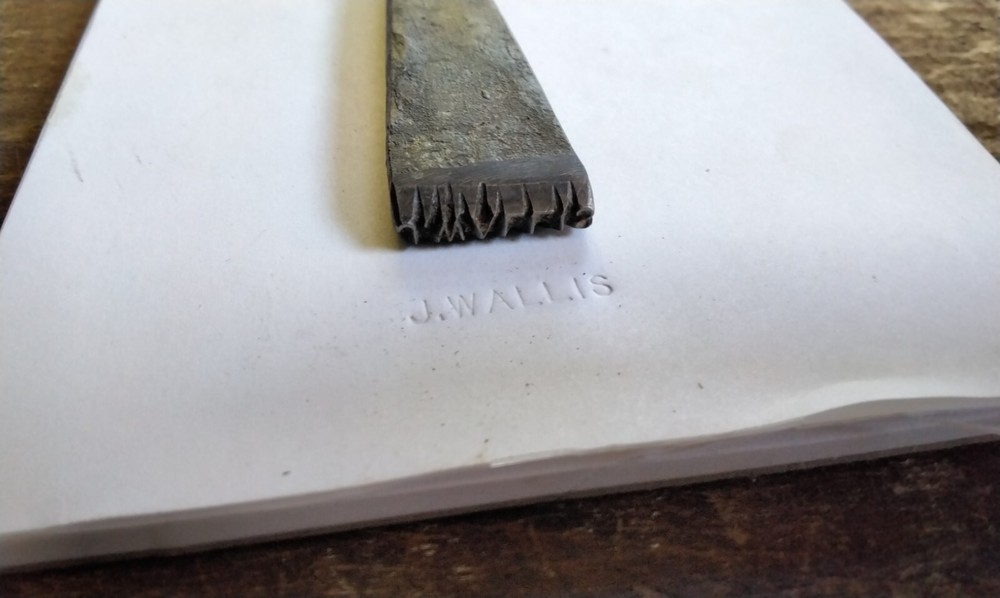 CARPENTERS NAME STAMP J.WALLIS