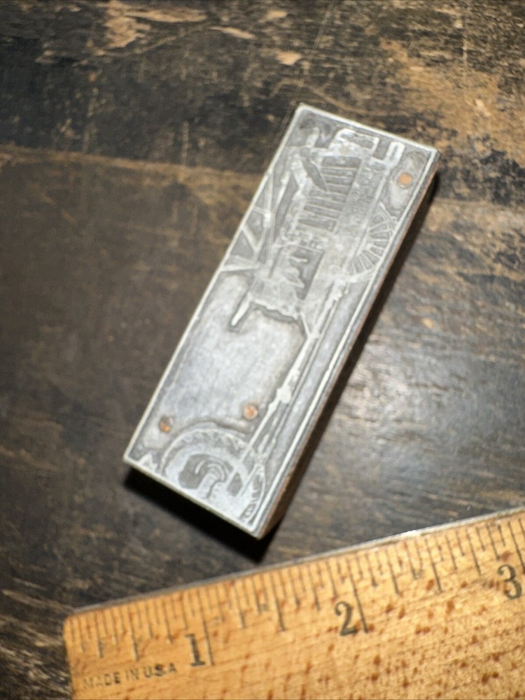 Print Block ( Tractor Pulling Wagon ) Farm Implement #3 Nice Image.