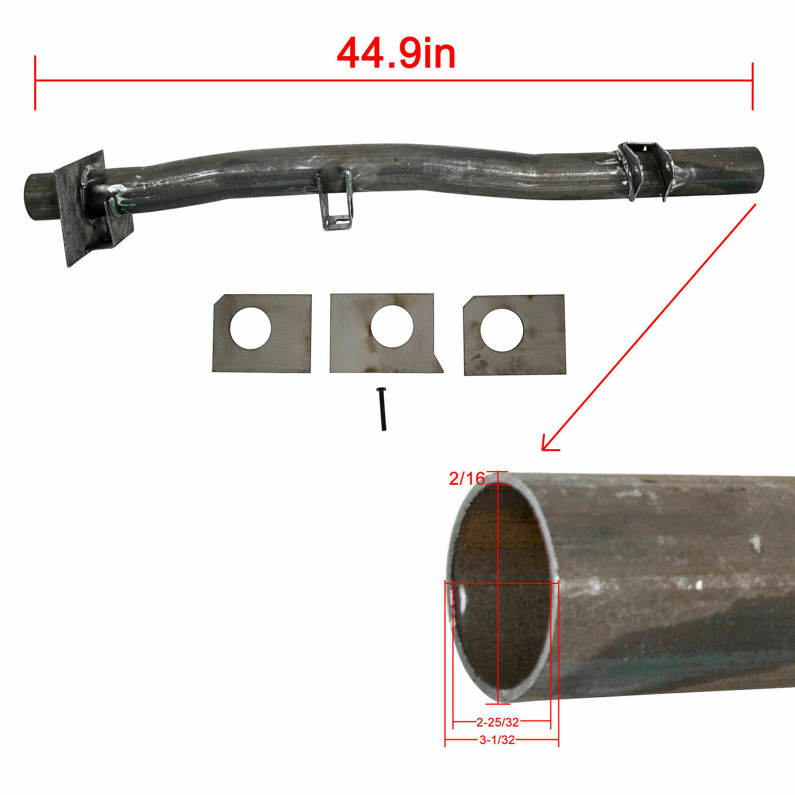 Rear Tank Support + Rear Shock Mount Crossmember For 01-10 Chevy Silverado/GMC