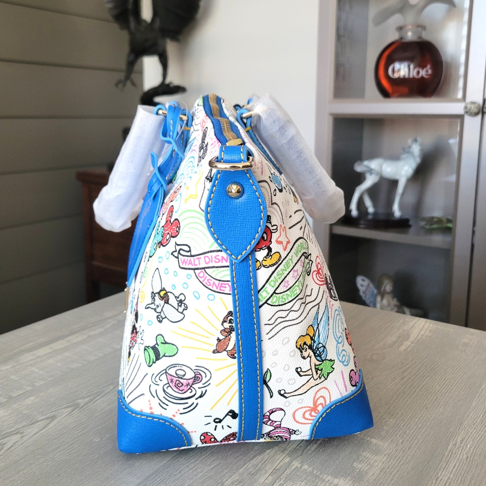 Disney Parks Dooney & Bourke 10th Anniversary Sketch Satchel Shoulder Bag NWT