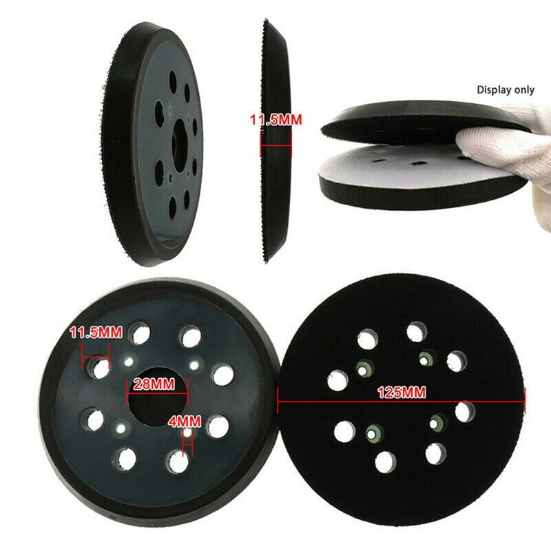 1pc 5"Hook and Loop Sander Pad Replacement 8 Holes Sanding Backing Polishing Pad