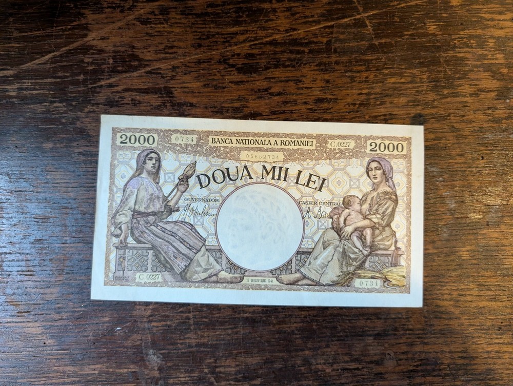 Romania 2000 lei 1941 64 PMG UNC banknote