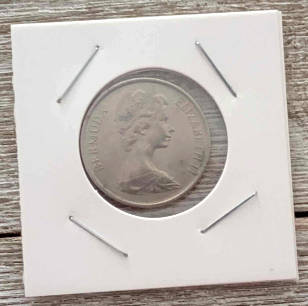 1973 Bermuda Queen Elizabeth II Twenty-Five Cent Coin
