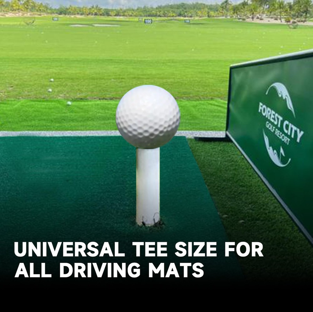 Rubber Golf Tees for Mats & Indoor Golf Simulators - 8 Pack Mixed Size for Dr...