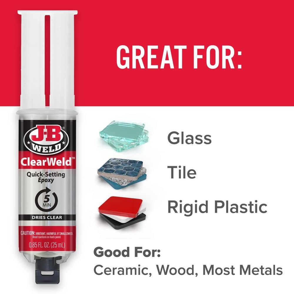 0.85 oz. ClearWeld Quick-Set Epoxy Syringe