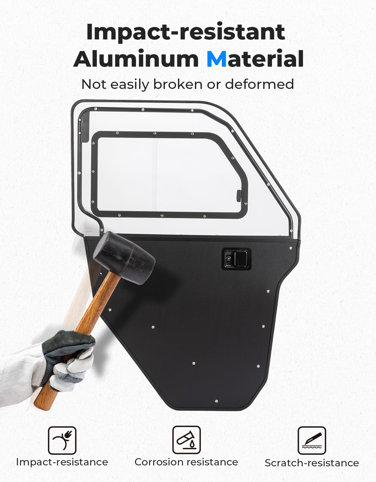 KEMIMOTO 2-in-1 Front & Rear Full Doors w/Windows For UForce 1000 XL 2022-2026