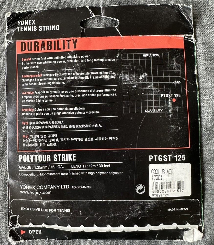 Yonex POLYTOUR FIRE Tennis String Red