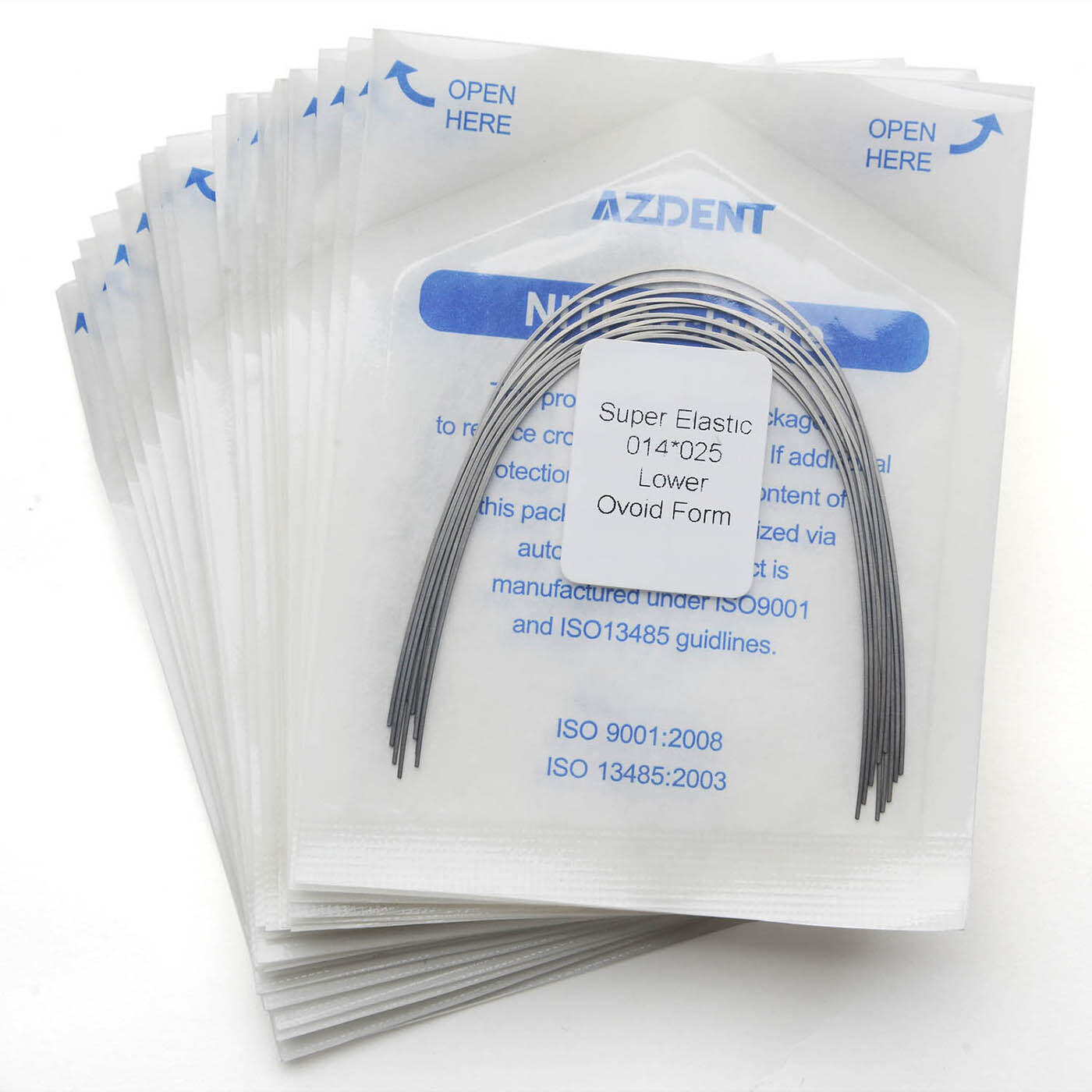 AZDENT Dental Orthodontic Arch Wire Super Elastic Niti Reverse Curve Rectangular