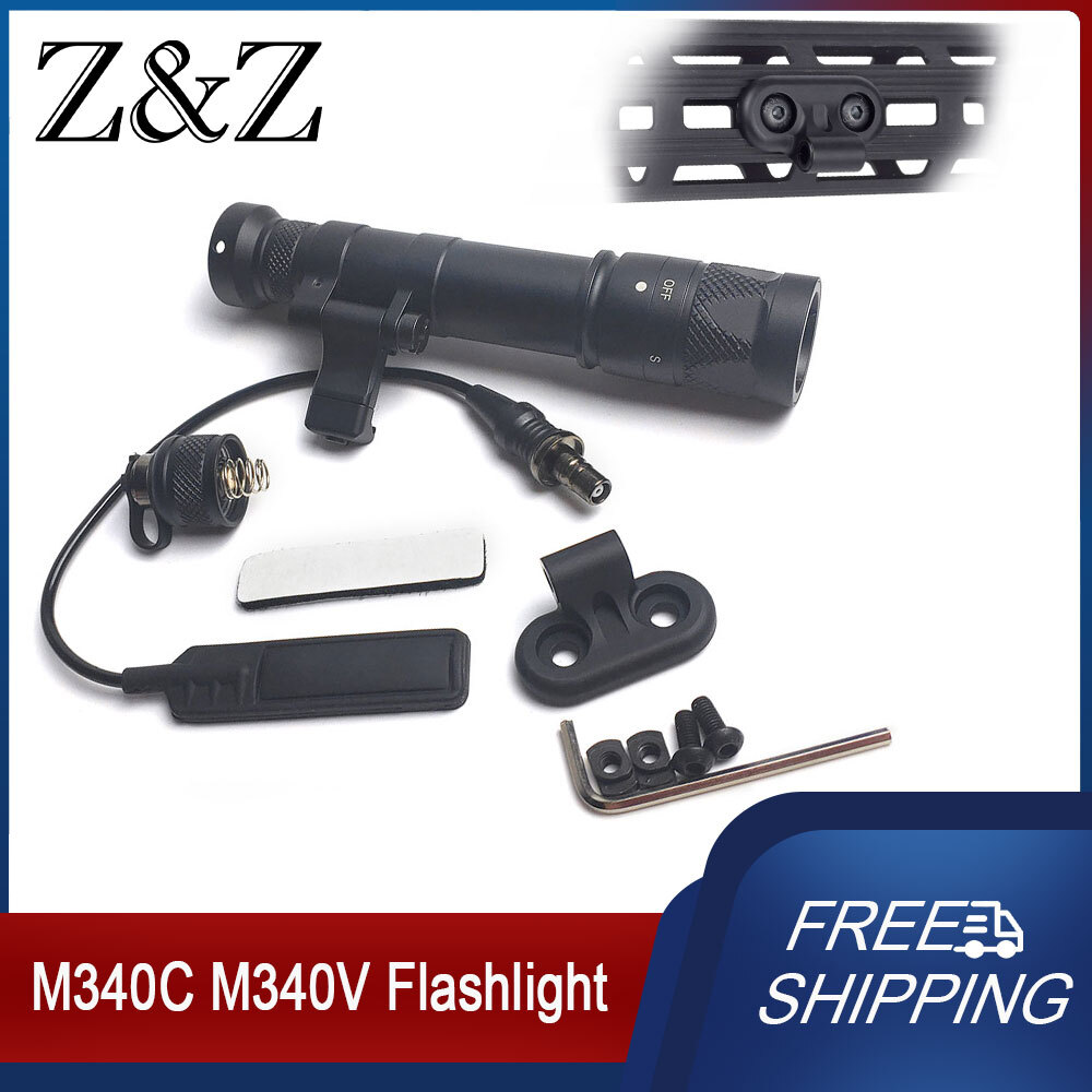 M340C M340V M640V-DF M640DF LED Weapon Flashlight with Switch&Offset Mlok Mount