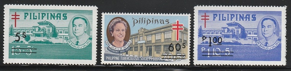 Philippines    1975    Sc # 1250-52   Surcharged   MLH    OG