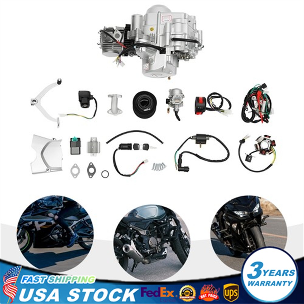 125cc 4 stroke ATV Engine Motor w/ Reverse Electric Start Semi Auto Go kart Quad