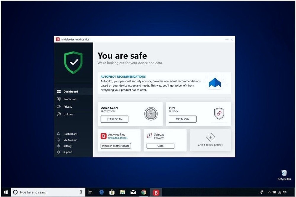 Bitdefender Antivirus Plus 2025 | 2 Years | 10 Devices | Windows PC Protection