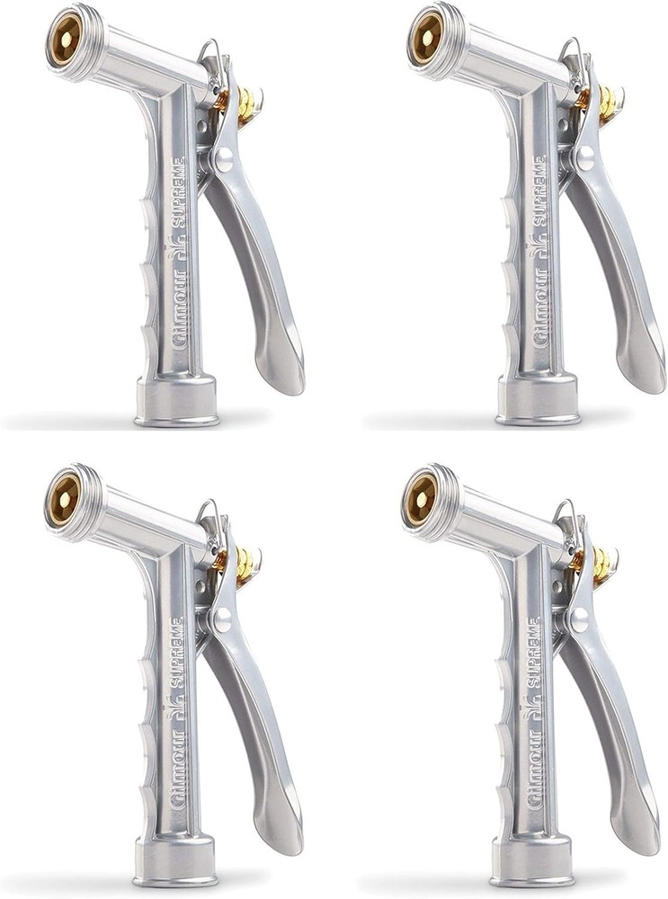 New Gilmour Solid Metal Hose Spray Nozzle with Threaded Front 573TF, 4 Pack