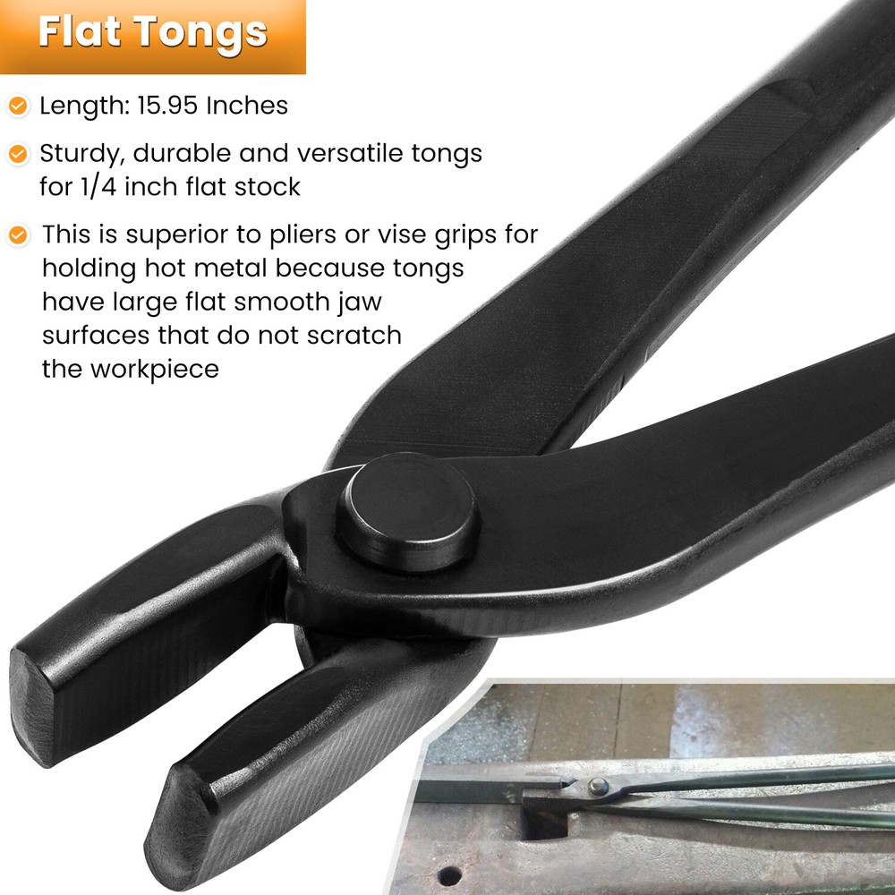 Knife Making Tong Set Blacksmith Bladesmith Anvil Vise Forge Assembled Tool 4pcs