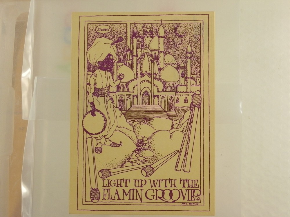 1968 FLAMIN GROOVIES - FAMILY DOG CONCERT ALTERNATE POSTCARD FD-118, PAUL BROWN