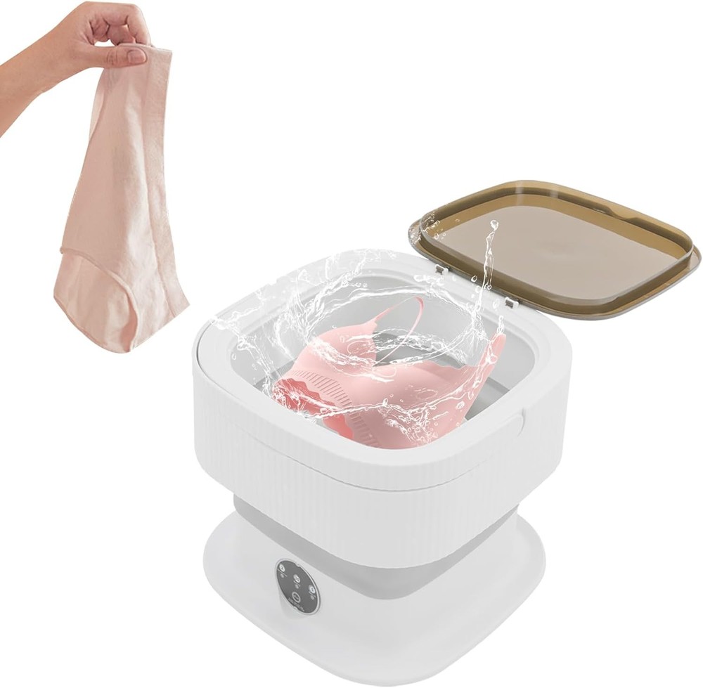 Portable Washing Machine, Foldable 10L Large Capacity Washer with 3 Modes Deep C