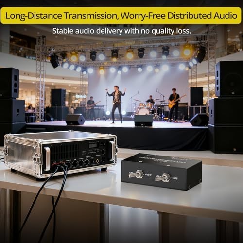 2-Zone Speaker Switch Box - 2-Way Amp Selector, A/B Control, Passive Stereo, 150