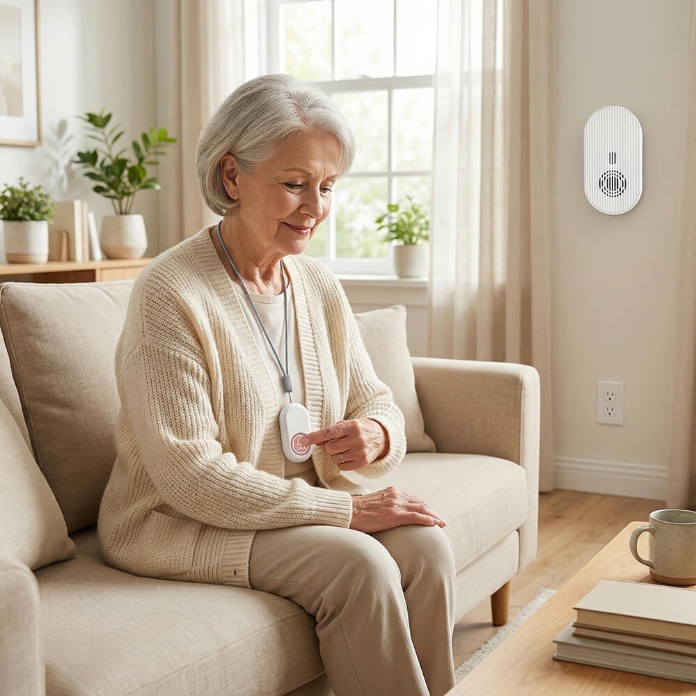 Caregiver Pager Wireless Call Button Nurse Calling Loud Elderly Fall Help System