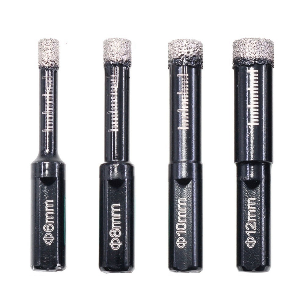 6-12mm Dry Ceramic Tile Drill Bit Triangular Shank Brazing Hole Opener Drilling