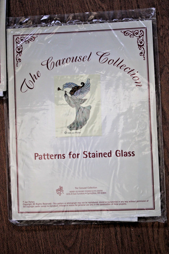 Stained Glass Pattern  Angel Carousel Collection  Jan Patten