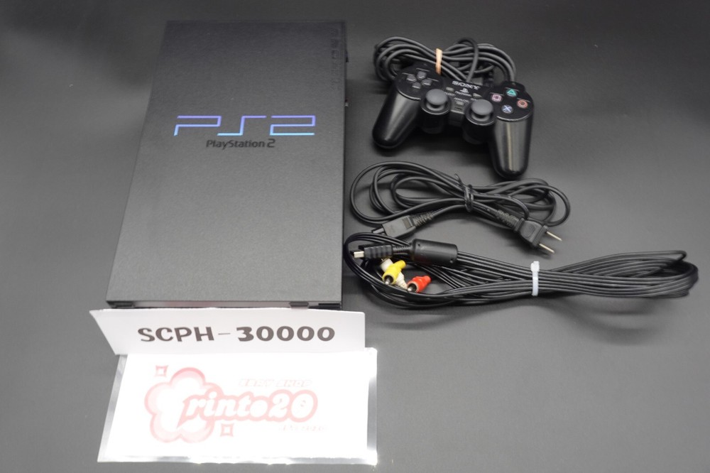 Sony PlayStation2 PS2 black SCPH-30000 Console controller Cable Working NTSC-J