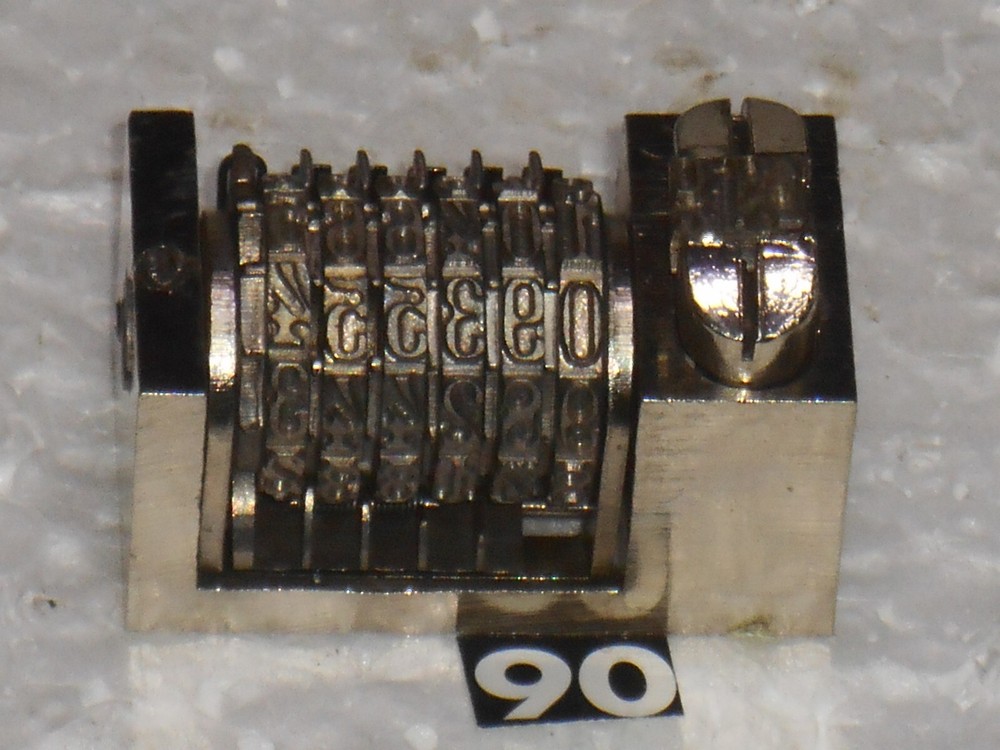 Reverse letterpress numbering machine | 90