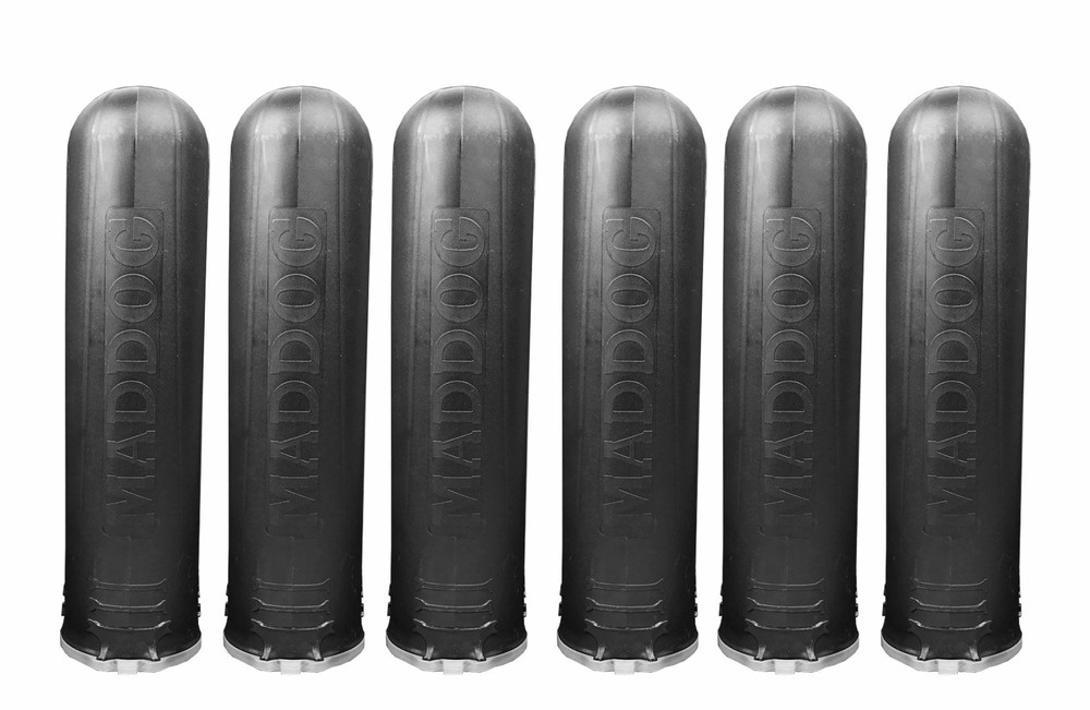 Maddog 150 Round BONES Paintball Pod - Black - 6 Pack
