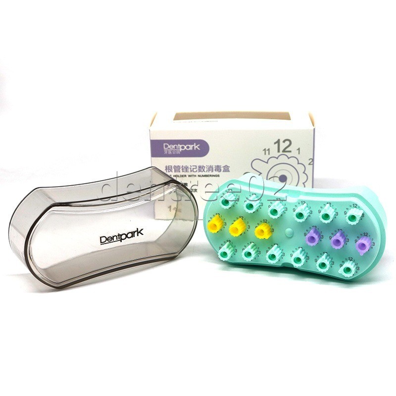18 Hole Dental Root Canal File Counting Box Sterilizer Organizer Case