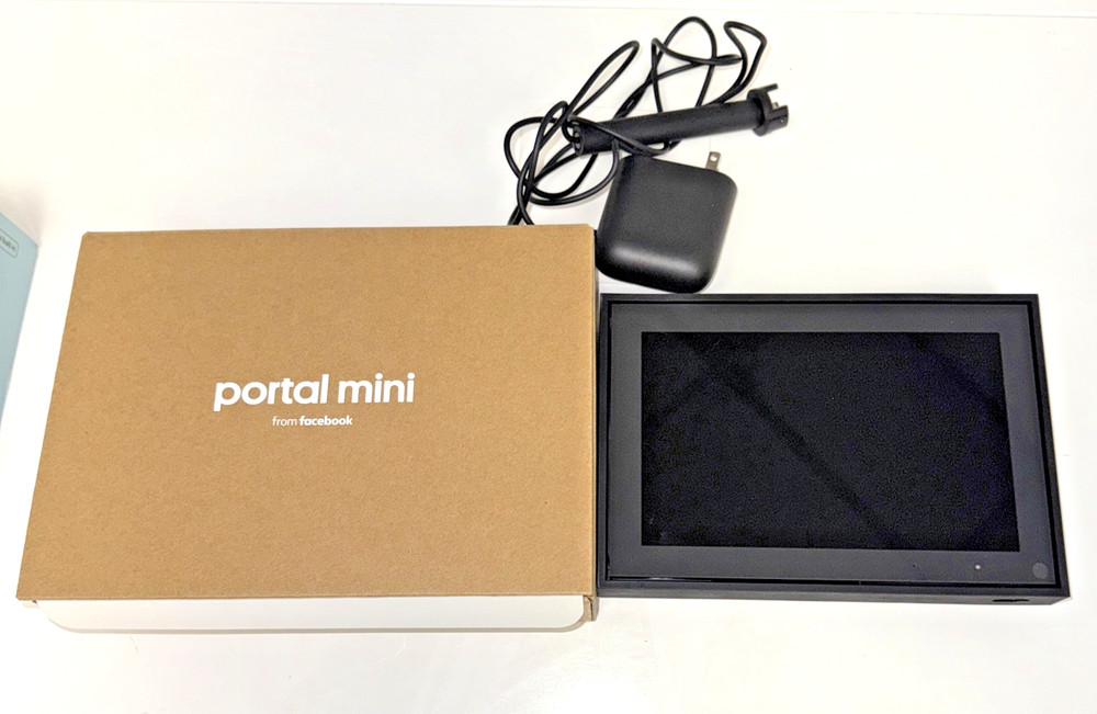 Portal Mini Smart Speaker From Facebook - Black, 8”