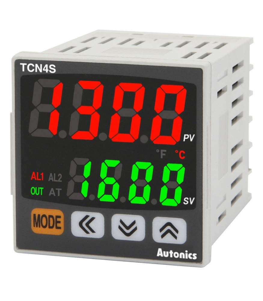 PID Temperature Controller 1/16 DIN, 100-240VAC, Dual Display & Alarms