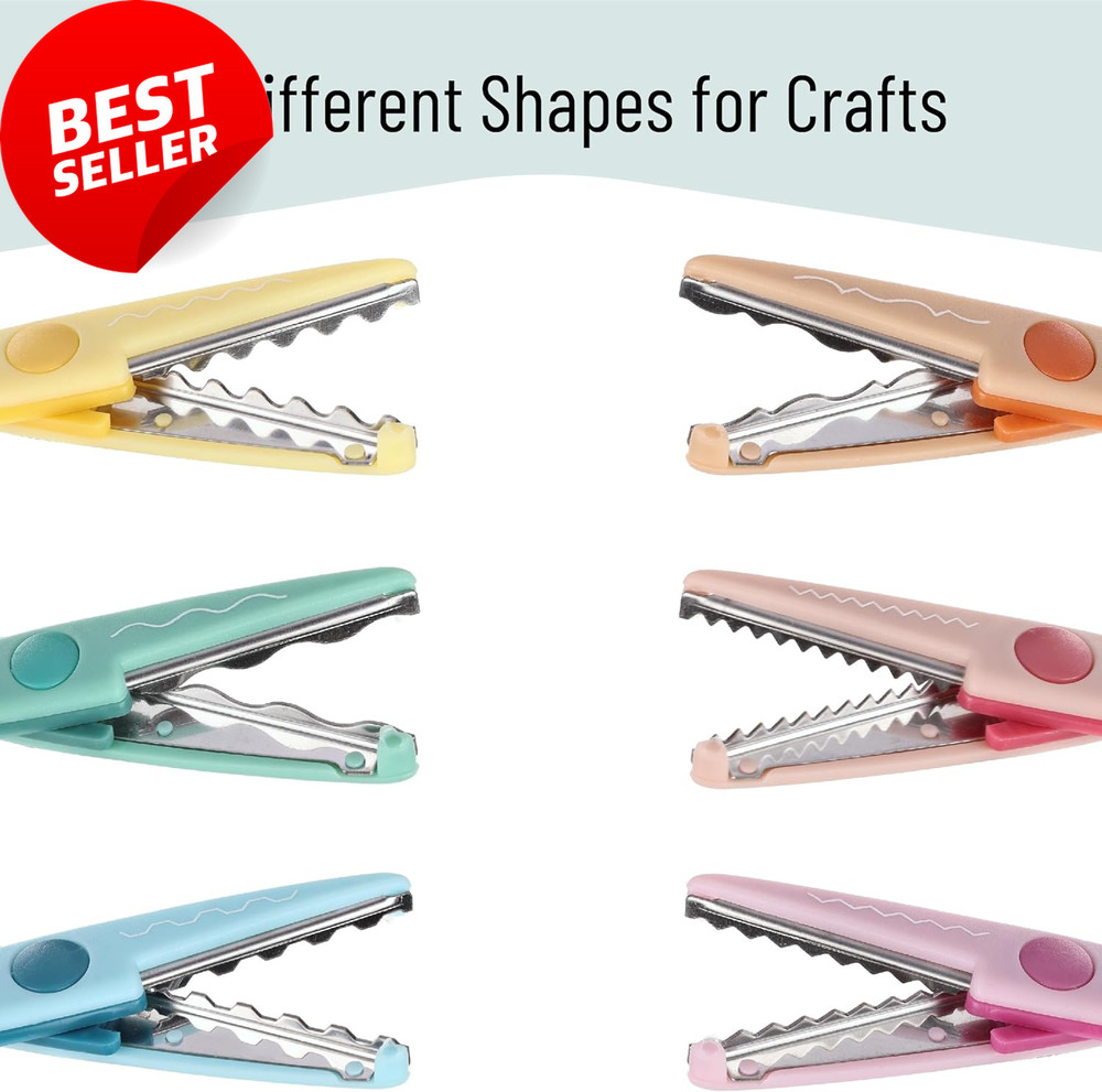 Decorative Craft Scissors 6 Pack Zig Zag Pattern Scrapbooking Fancy Edges