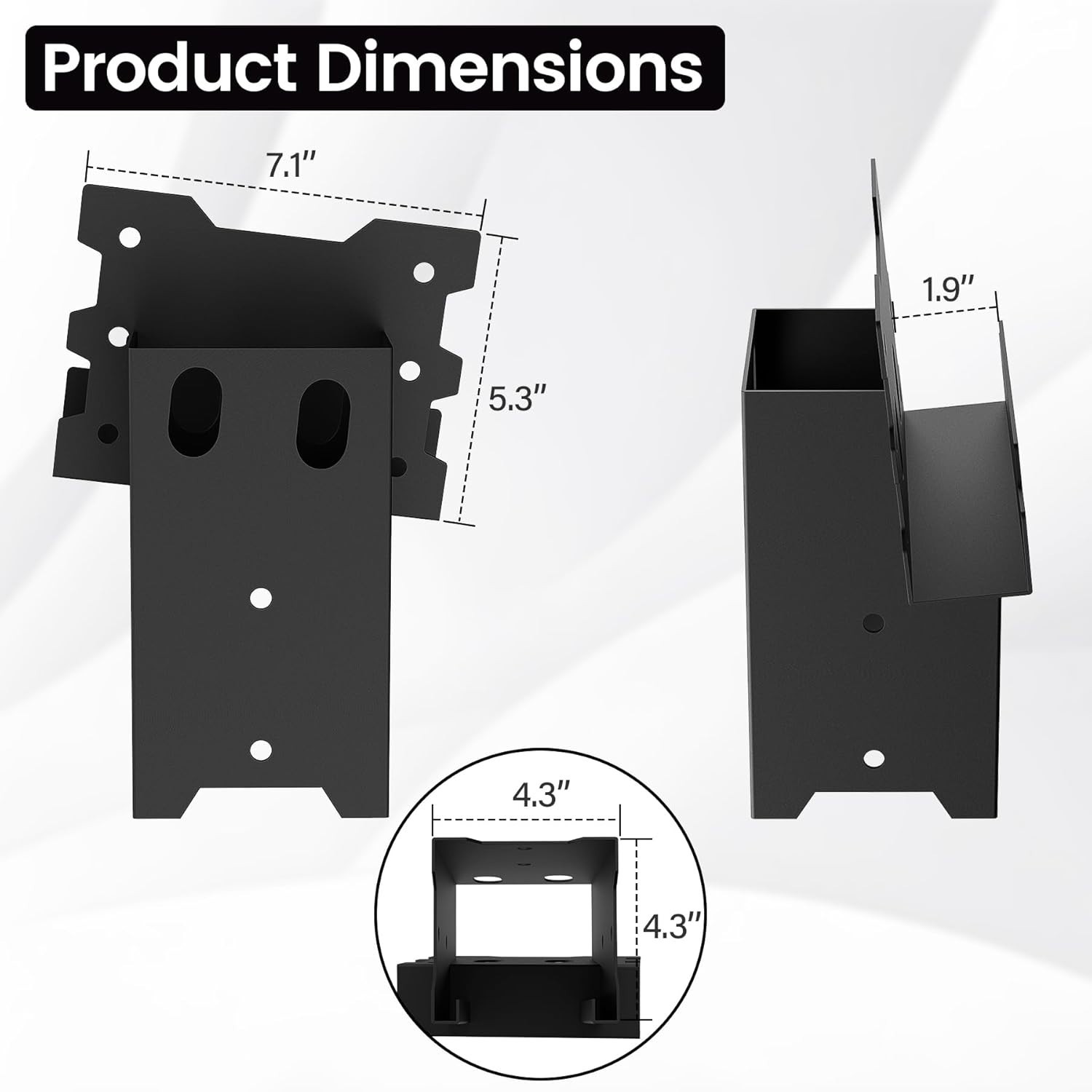 8 PACK Deer Blind Brackets, Outdoor 4 x 4 Platform Bracket, 14 Gauge Steel