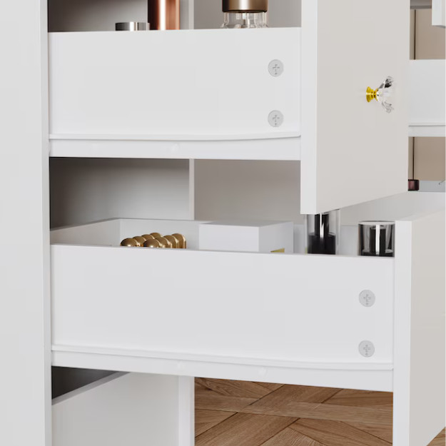 FUFU&GAGA 43.3-in White Makeup Vanity