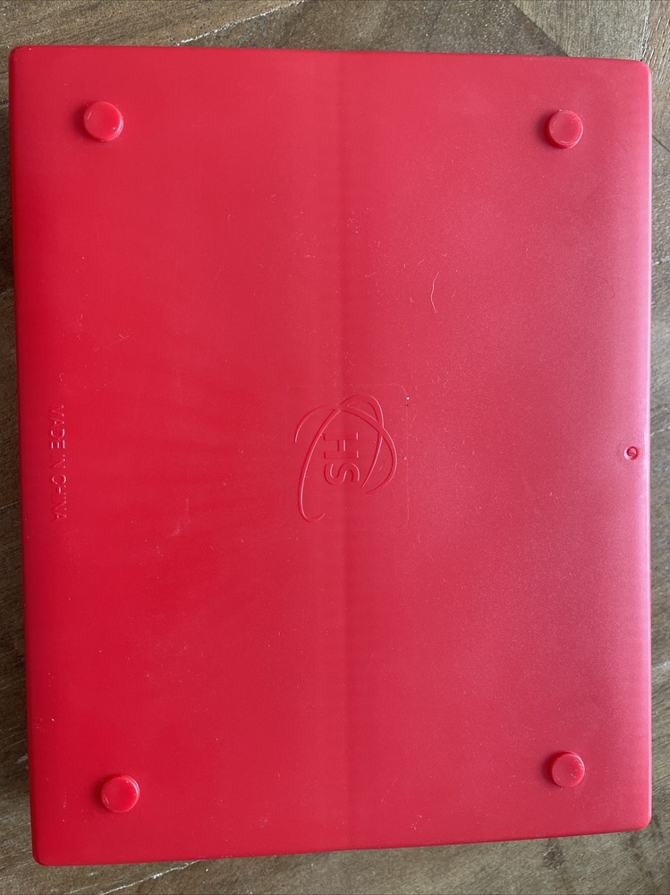 HS Microscope Slide Box Red Case Storage Holds 100 Slides Chemistry Laboratory