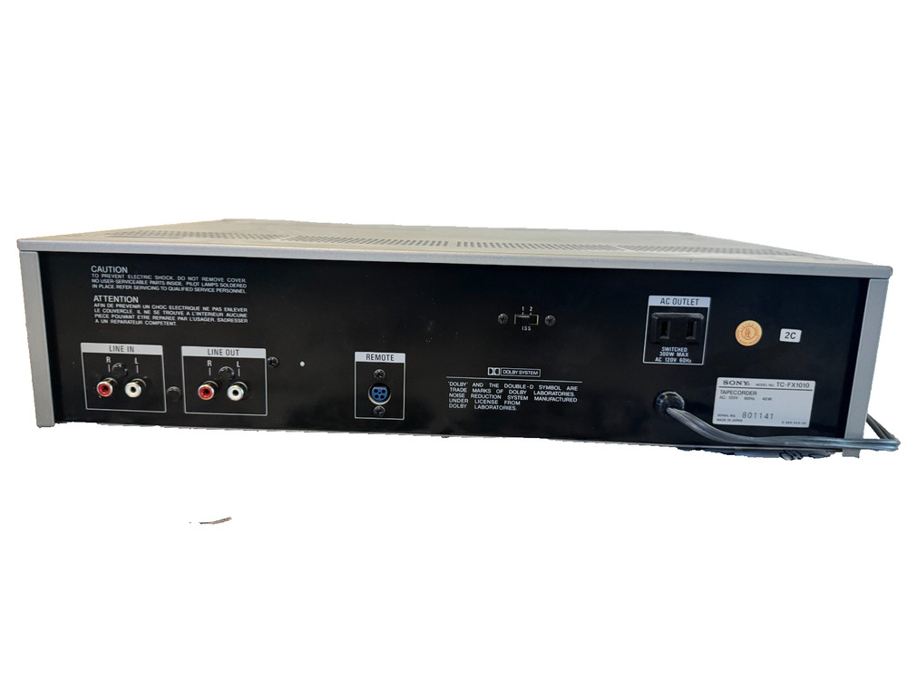 Sony TC-FX1010 DOLBY SYSTEM Tape Deck TAPE RECORDER