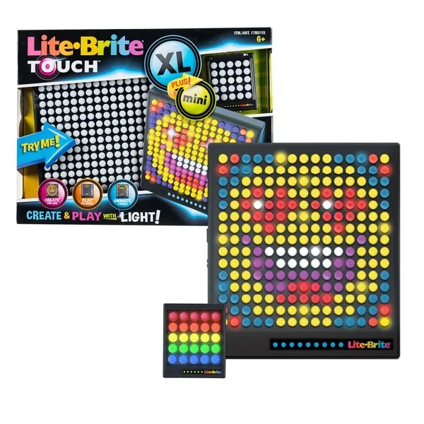 Lite-Brite Touch XL & Mini Touch Combo Pack, 2-player Create, Play, and Animate