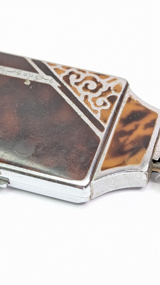 Ronson Art Deco Mastercase Cigarette Lighter Case Combo 1930s Brown Marble