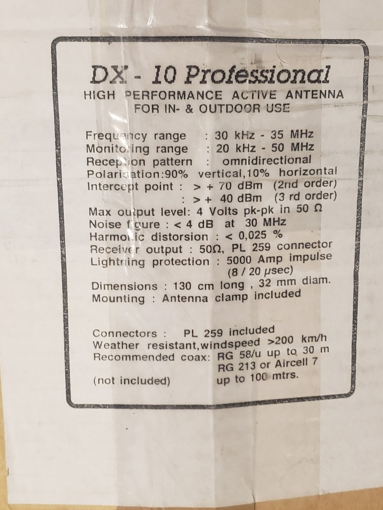 RF Systems DX-10 Professional Active Antenna