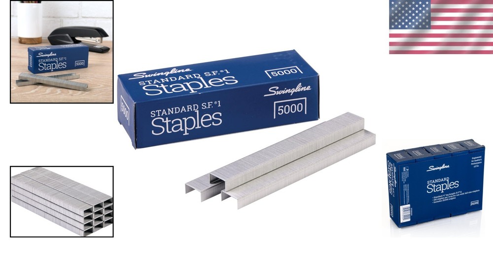 Reliable 5 Pack Standard Staples - Chisel Point Design, 210 Staples/Strip
