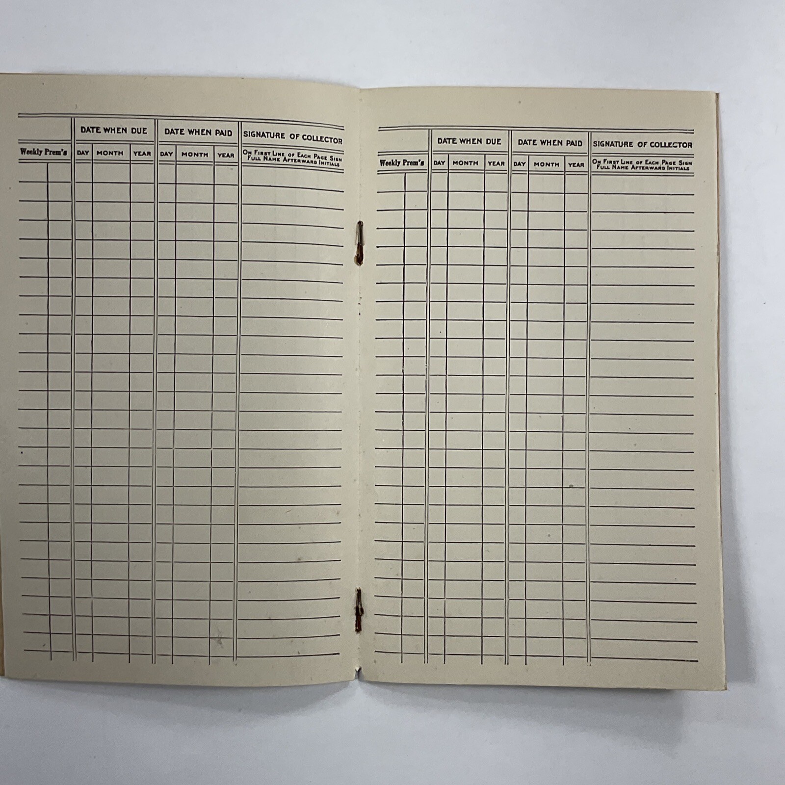 1921 Chillicothe, Ohio Frak Rays Western & Southern Insurance Receipt Book
